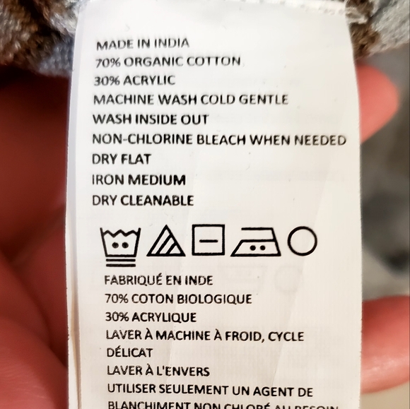 PrAna Mariette Gray Brown Organic Cotton Knit Hooded Sweater Dress Size S - Picture 12 of 13